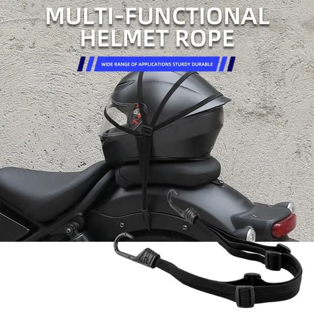 60cm alça de bagagem da motocicleta capacete alças fixas universal retrátil fivela elástica corda moto durável capacete bagagem net