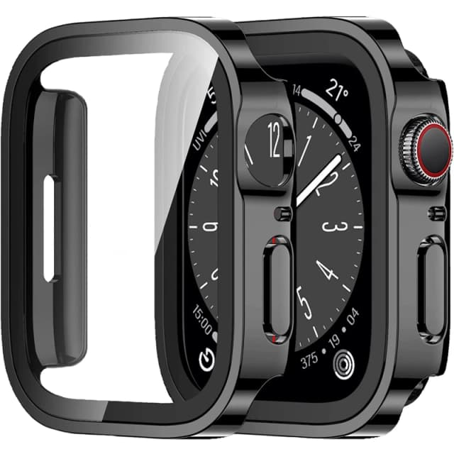 Capa de Vidro para Apple Watch 42 46mm 45mm 41 49 44mm 40mm com Borda Reta, Protetor de Tela para iWatch SE 6 7 8 9 10 11 Ultra