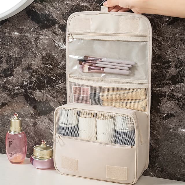 Saco de lavagem de gancho de viagem multifuncional saco de armazenamento de cosméticos