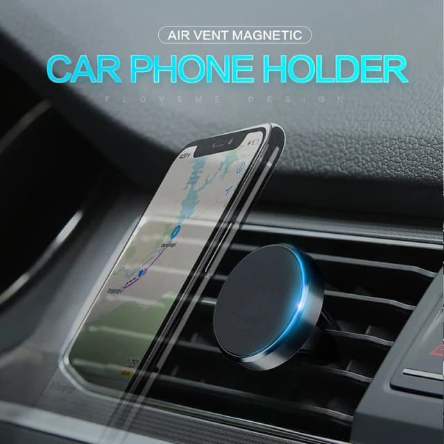 Suporte magnético para carro, clipe de ventilação de ar, suporte móvel para celular, gps, suporte no carro para iphone, xiaomi, mi, samsung