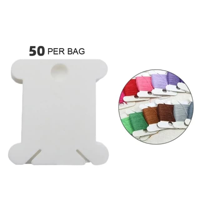 50 pçs/set bobinas de plástico conjunto de fio carretel cartão bordado fio diy ponto organizador titular ferramentas costura