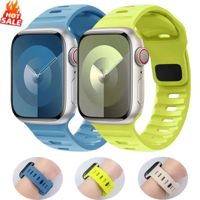 Pulseira esportiva de silicone para apple watch ultra 2 1 49mm, pulseira 40mm 41mm 44mm 45mm 42mm 38mm correa iwatch série 9 8 7 3 5 6 4 3 2 se