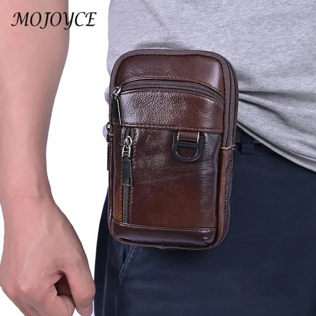 Homens do vintage couro bolsa de ombro crossbody cintura pacote fanny cinto masculino saco de viagem ocasional mensageiro do telefone bolsas
