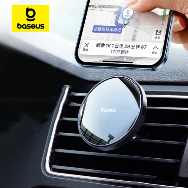 Baseus suporte magnético do telefone do carro ventilação de ar universal para iphone 13 14 15 pro smartphone suporte do telefone do carro clipe montagem titular