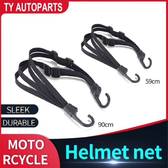 Seametal tiras de capacete para banco traseiro de motocicleta, corda elástica para capacete de motocicleta, ajuste de alça fixa, corda de mercadorias, 60cm/90cm