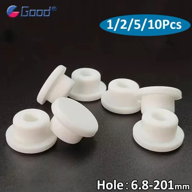 Tampas de buraco de borracha de silicone branco 6.8mm-68.6mmblanking end capa tubo inserções plugues rolha à prova de poeira