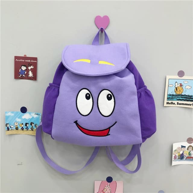Dora Explorer Mochila Bolsa de resgate com mapa, brinquedos pré-matéria, presentes de Natal roxos