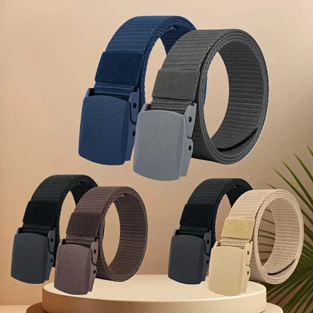 Cinto masculino ao ar livre casual cinto de lona fivela de plástico náilon tático cinto par com calças jeans cinto cintos esportivos para homens