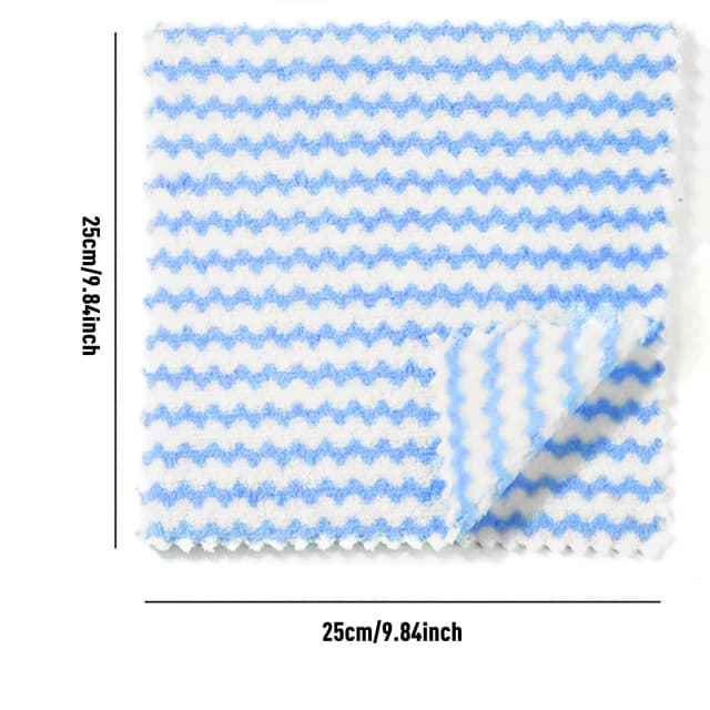 Ondulado Coral Fleece Wavy Cloth, Cozinha absorvente lavar louça pano, Óleo antiaderente, pano grosso catiônico ", Atacado