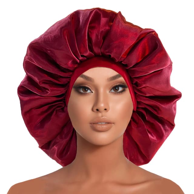Novas mulheres oversized cabelo de seda macio elegante gorro cor sólida cetim gorro dormir noite boné elástico chuveiro banho chapéus