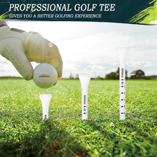 50 peças camisetas de golfe de madeira premium com marcadores de altura-design antiderrapante para posição perfeita da bola acessórios de golfe duráveis