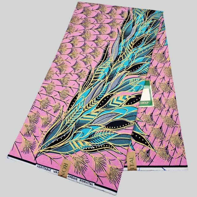 Tecido estampado em cera 100% algodão, impressão com pó de pérola dourada, faça você mesmo e costura de roupas, vestido, sapatos e bolsa