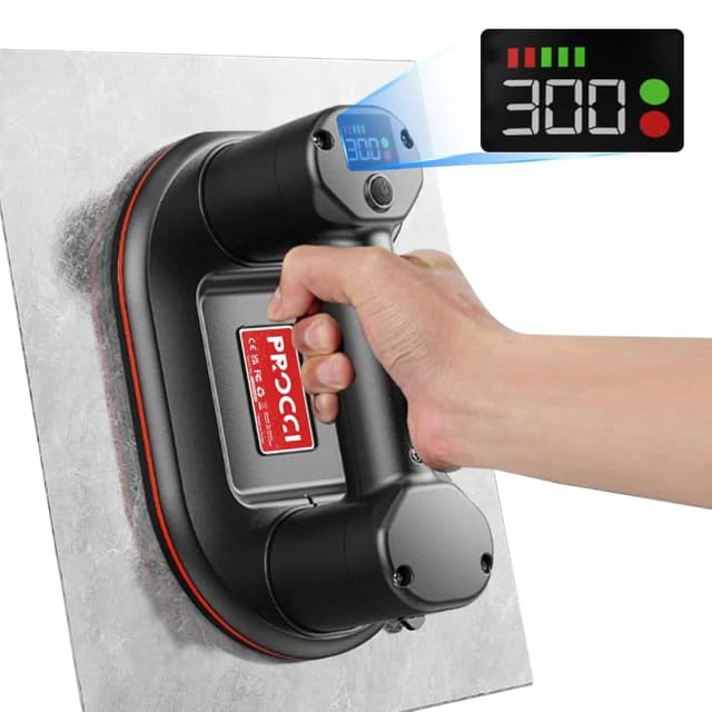 Ventosa a vácuo elétrica grande, display inteligente, carga de 300kg, levantador de telha de vidro resistente, 4000mah, ferramenta de elevação de ventosas a vácuo