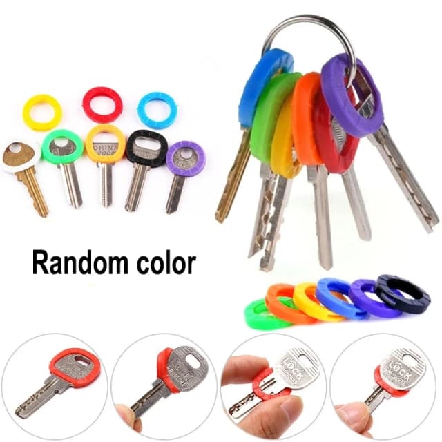10, 24 ou 32 Peças de Capas de Chave Coloridas em Silicone Macio Elástico, Cores Sortidas, para DIY, Pingente de Chave e Identificação para Distinguir Chaves
