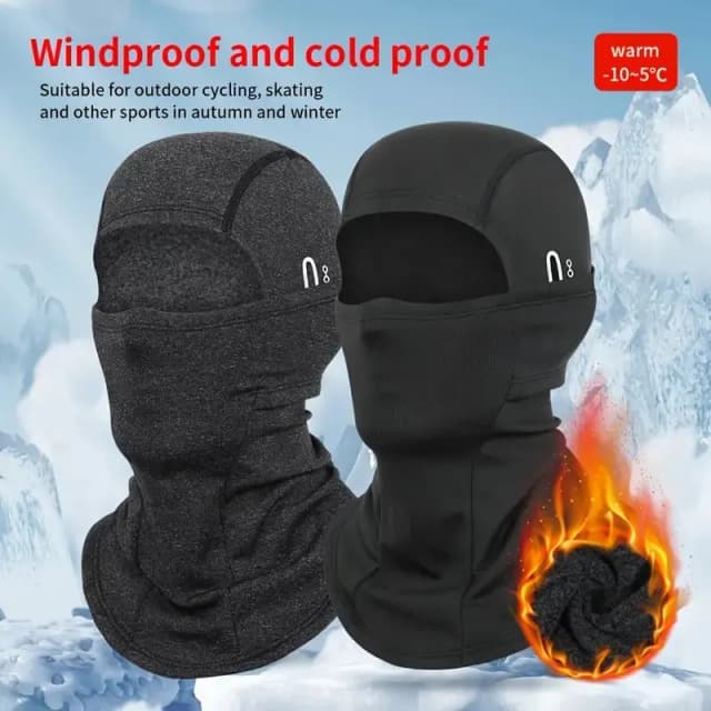 Balaclava térmica de inverno, máscara facial completa para ciclismo, quente, esportes ao ar livre, motocicleta, esqui, pesca, caça, cachecol de lã, bandana