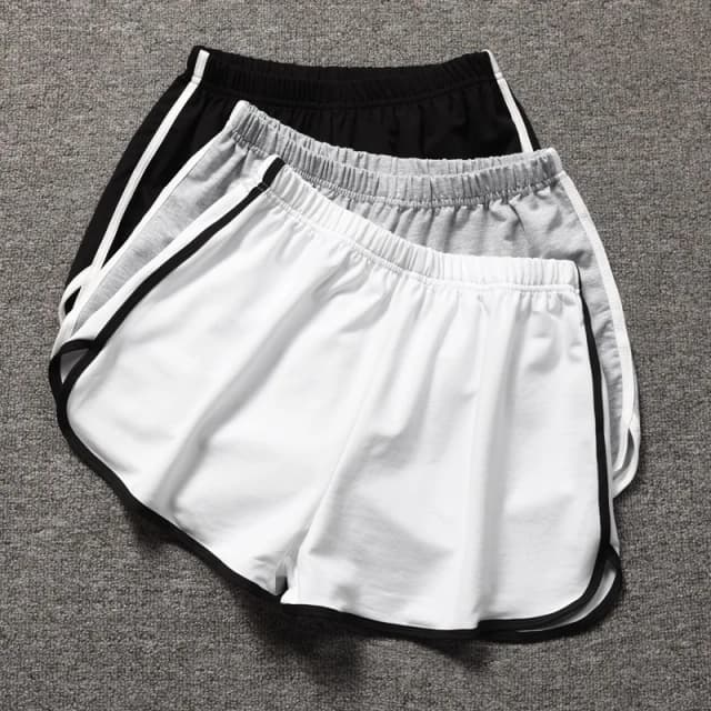 Mulheres listrado shorts casuais coreano harajuku solto todos os jogos shorts esportivos verão moda simples yoga fino mini shorts feminino