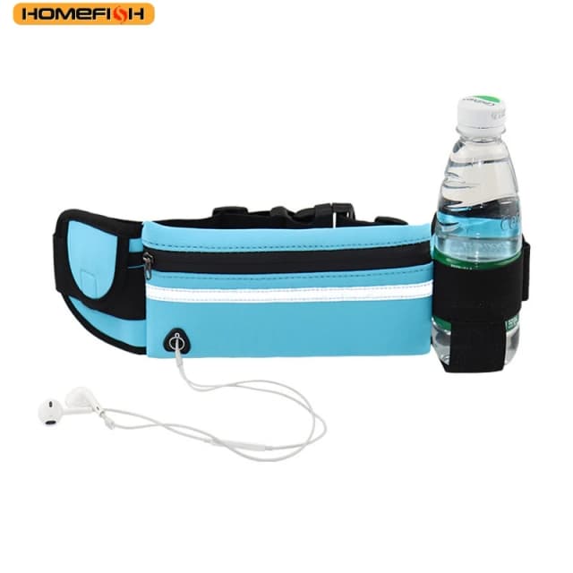 HOMEFISH Nova Bolsa de Cintura Esportiva Impermeável, Mochila de Cintura Ajustada para Corrida e Ciclismo, Multifuncional e Portátil