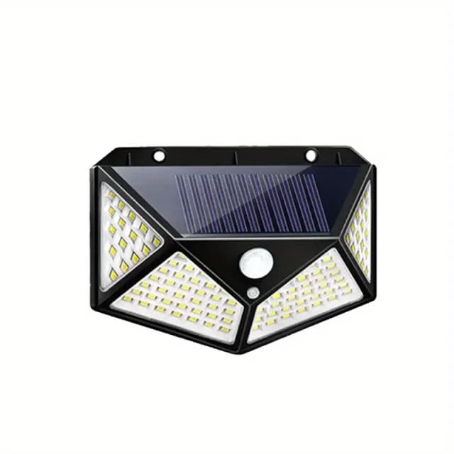 1/2/4/6/8 pces, luz solar exterior da varanda da iluminação, 100leds luz de parede do jardim do pátio, luz super brilhante da guia da casa