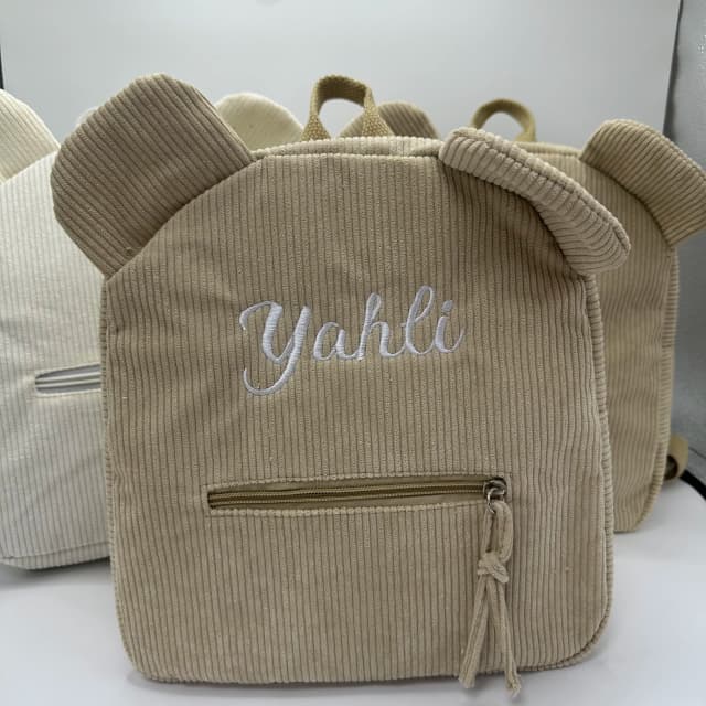 Mochila personalizada de urso de pelúcia com nome bordado, mochila escolar infantil, presentes para festa de dia das crianças, bolsas de aniversário com nome personalizado