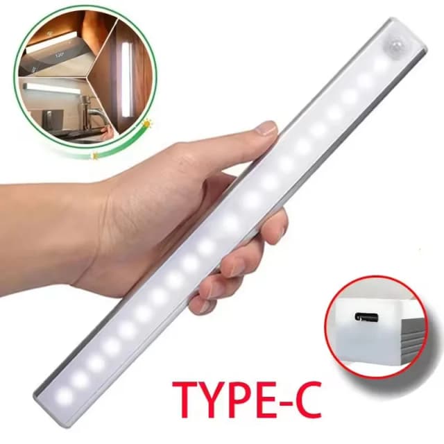 Recarregável led sensor de movimento luz da noite armário guarda-roupa lâmpada portátil escada para cozinha sala