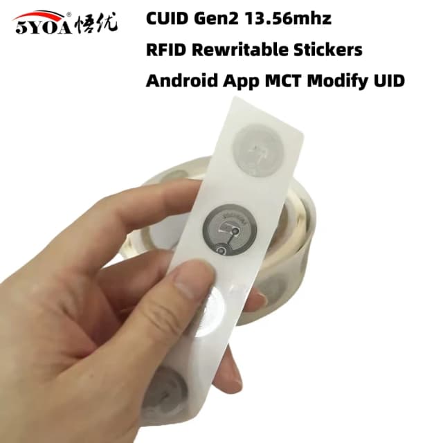 5yoa cuid gen2 etiqueta eletrônica regravável chave inteligente nfc clone token iso14443 adesivo mutável ic 13.56mhz rfid réplica crachá