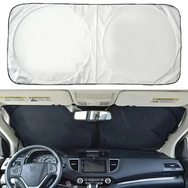 Pára-brisa do carro dobrável Sun Shade, Bloqueio UV, Front Window Sun Protection Cover, Isolamento térmico, 150x70cm