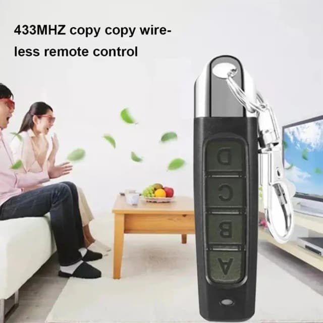 Chaveiro 433mhz controle remoto automático 4 canais código abcd abridor de porta de garagem duplicador clone código de clonagem chave do carro