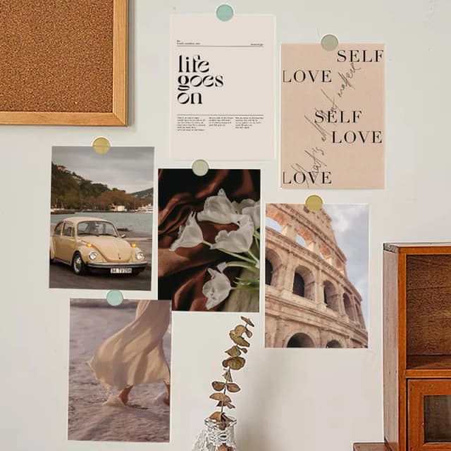 Novo ​ Ins francês minimalista arte cartão postal 10 moderno casa fundo parede cartão decorativo mensagem criativa foto adereços 10 folhas