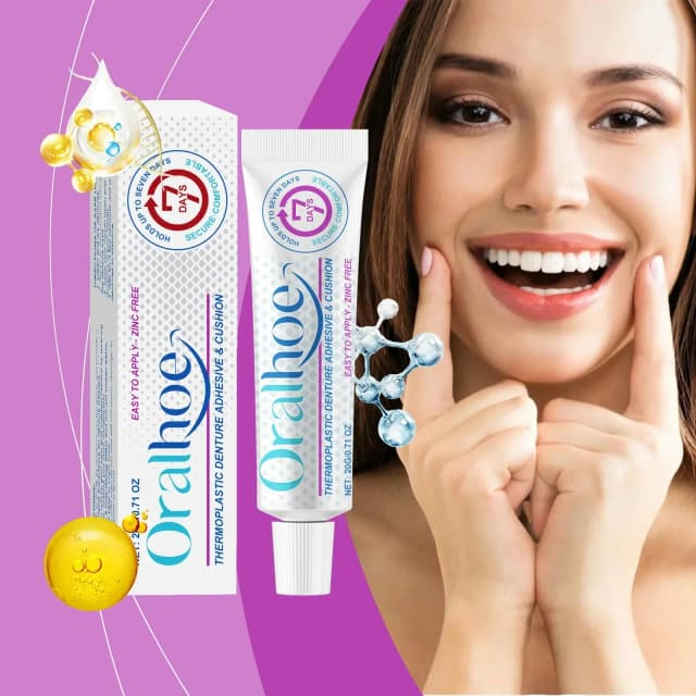 Adesivo e almofada para dentadura termoplástica, reduz a dor nas gengivas causada por fricção, dentaduras fixas, melhora o conforto, produtos para cuidados com dentaduras