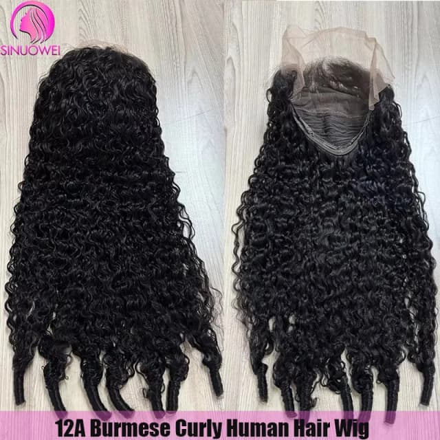 12a birmanês encaracolado 250% densidade 13x6 laço frontal perucas de cabelo humano bouncy encaracolado cor natural encaracolado remy perucas de cabelo humano do laço