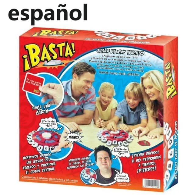 Brinquedos de mesa educativos para crianças, inglês, espanhol, alfabeto louco, pai-filho, brinquedo interativo, plataforma giratória, jogo para família