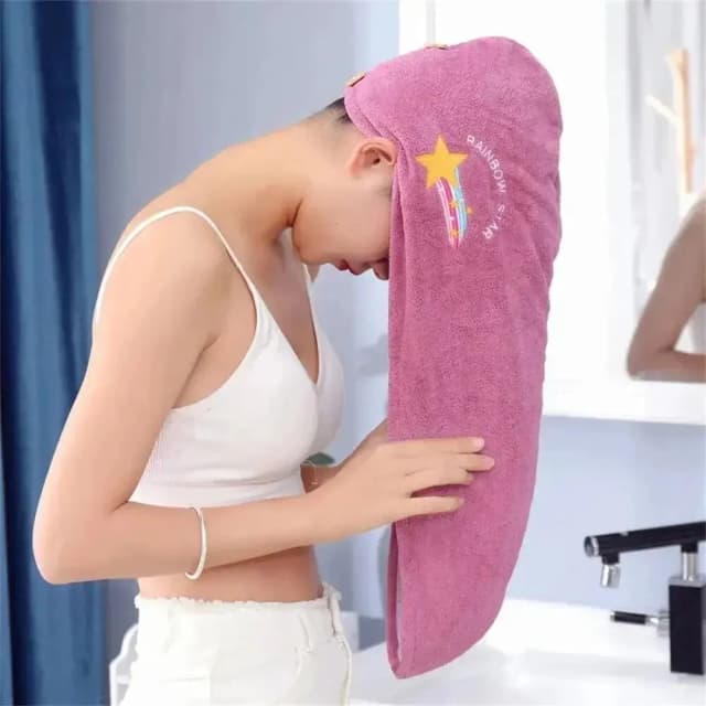 Toalha de secagem rápida para cabelo, toalhas de microfibra anti-frizz, toalha de cabelo seco, secagem rápida, toalhas para meninas, touca de banho de praia