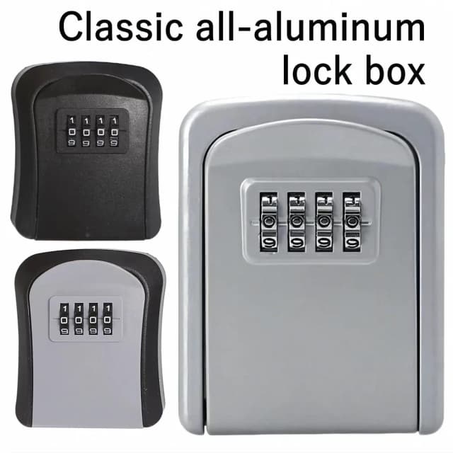 Luxo durável Zink Alloy Waterproof Wall Mount Key Storage Box Combinação senha Key Keeper fácil de consertar dentro e fora