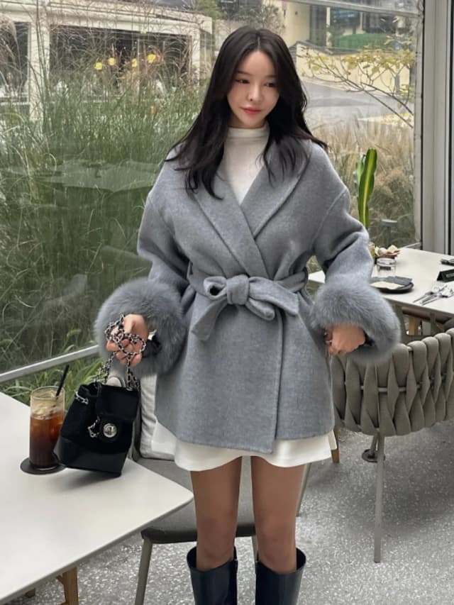 Casual cor sólida cachecol gola casaco de lã moda casual único breasted bolso solto outerwear 2025 nova jaqueta highstreet