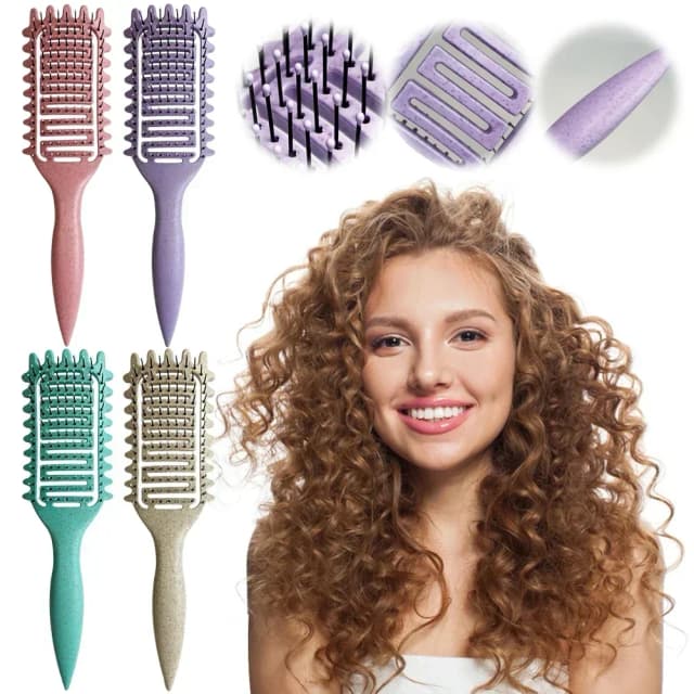 3 em 1 onda definir estilo escova oco para fora desembaraçar escova de cabelo emaranhado pente de cabelo moldar definir cachos barbeiro ferramentas estilo