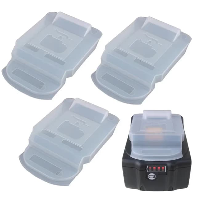 1/2/3 pçs capa protetora de bainha de proteção contra poeira para makita 14.4v 18v li-ion bateria tampa de proteção de contato suporte de bateria para makita 18v