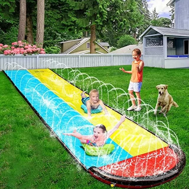 Corrediça de água inflável do gramado verão piscina waterslides crianças brinquedo de água sprinkler para quintal ao ar livre jogo de água brinquedos
