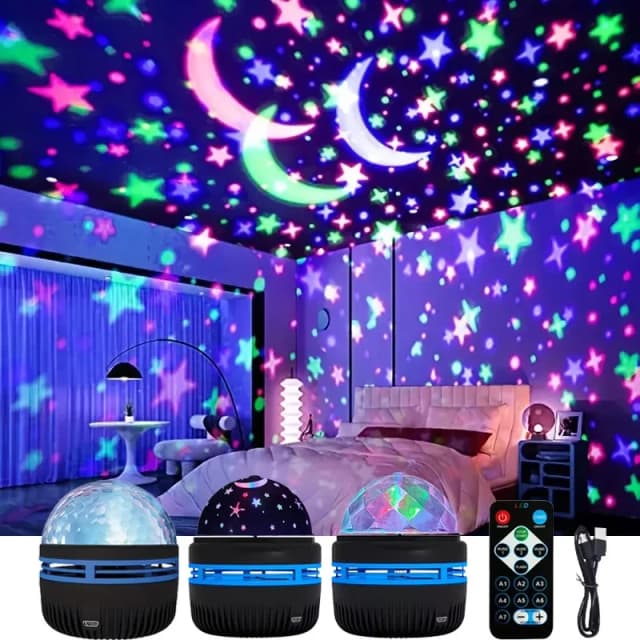 Céu estrelado projetor de luz controle remoto rotativo aurora galáxia led holofote usb plug-in bola mágica palco ktv atmosfera decoração