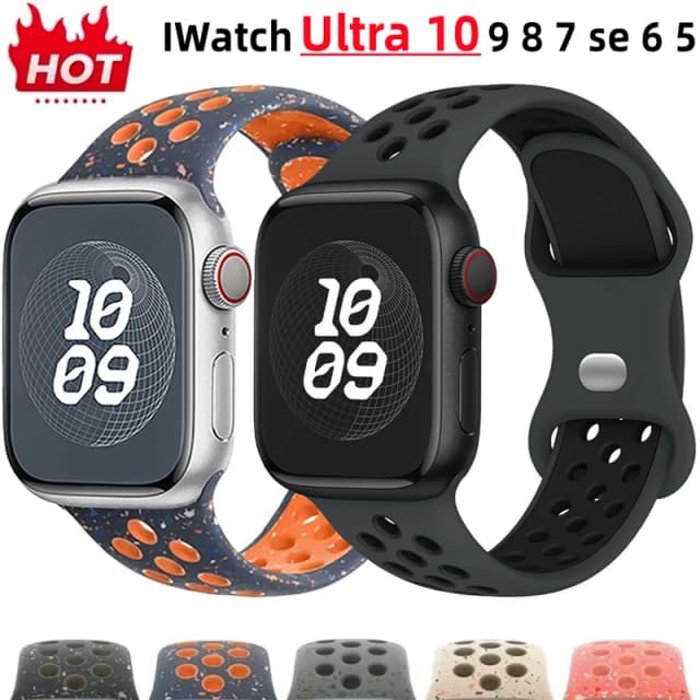 Pulseira para apple watch band 46mm 44mm 49mm 45mm 40mm 41mm 38 42mm correa pulseira respirável iwatch série 10 8 se 7 6 5 9 ultra