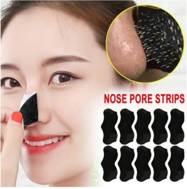 10 pçs pasta de máscara nasal de rasgo de carvão de bambu pode remover rapidamente cravos e comedões e restaurar um nariz refrescante