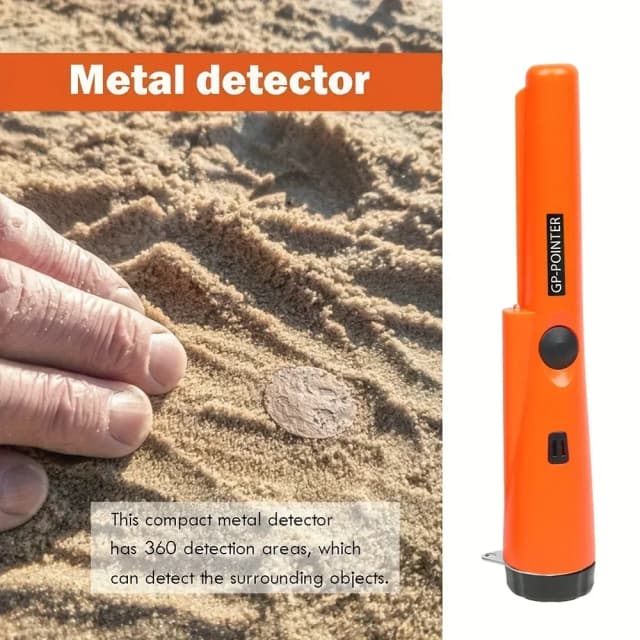 Novo detector de metais portátil de alta qualidade, ponteiro gp, haste de posicionamento à prova d'água, detecção com pulseira, luzes led