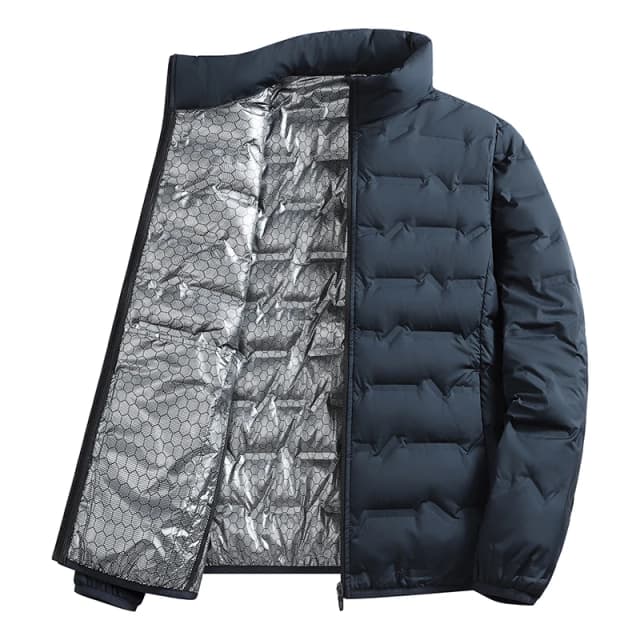 Inverno casual quente homens caminhadas para baixo jaqueta ao ar livre à prova de vento outerwear cor sólida engrossar masculino para baixo casacos moda gola