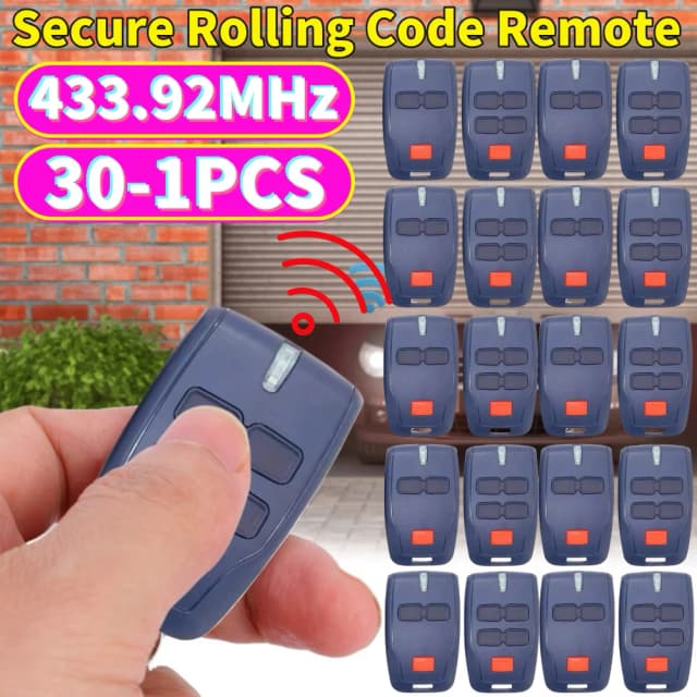 30-1 pces bft controle remoto 433.92mhz código de rolamento seguro portão remoto abridor de porta de garagem para mitto2 rcb 2 4 mitto4