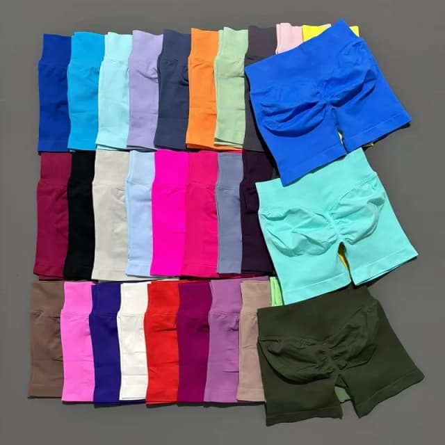 HISTELLO Impact Shorts 4,5 '' Cintura Alta Mulheres Yoga Shorts de Treino Sem Costura Leggings Stretch Fitness Sweatpants Ginásio Curto