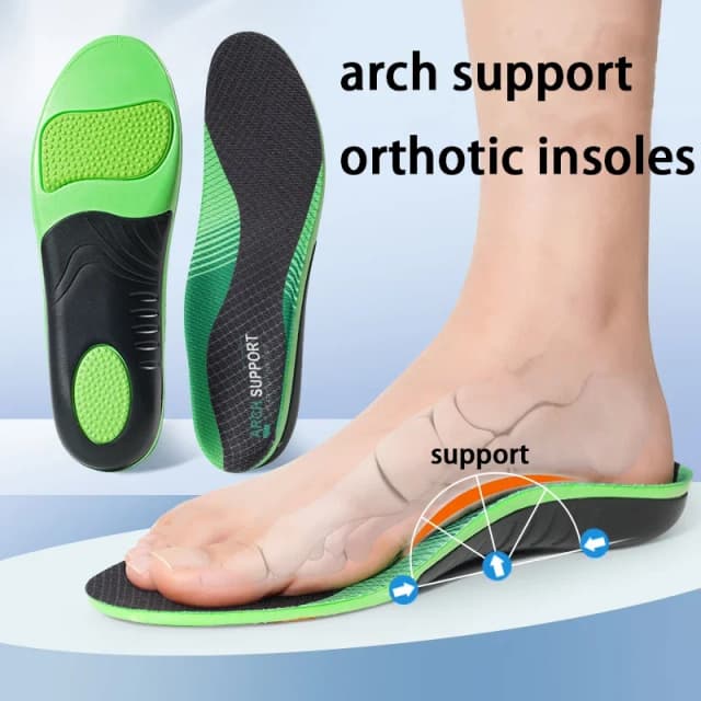 1 Par de Novas Palmilhas Ortopédicas com Suporte de Arco para Homens e Mulheres, Confortáveis para Corrida e Esportes, com Absorção de Impacto e Qualidade