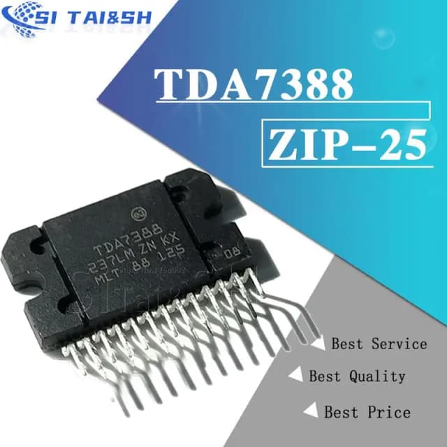 Si Tai & SH TDA7388 ZIP25 TDA7388A ZIP 7388A ZIP-25 42W amplificador de rádio de carro quad bridge novo e original sistema de dados molewei