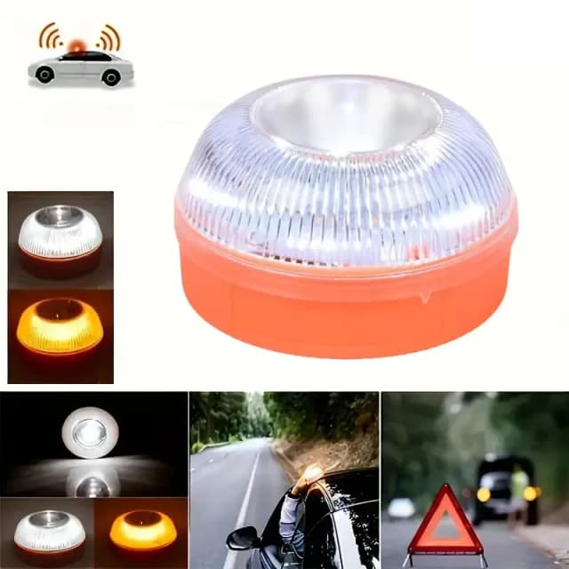 1/2pc magnético piscando amarelo lâmpada de emergência luz alerta segurança precisa aaa bateria energia para acampamento ao ar livre luz segurança estrada
