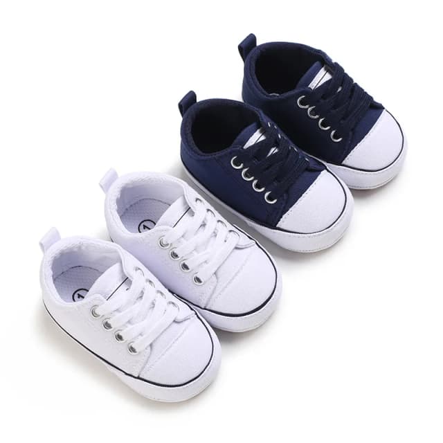 Meckior-Tênis de bebê para meninos e meninas, sapatos de lona, antiderrapante, sola de borracha, confortável, macio, unissex, tênis de basquete, 0-18M