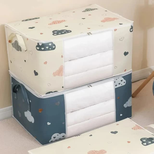 Saco de armazenamento de colcha multi-funcional à prova de poeira umidade saco de armazenamento de roupas de grande capacidade saco de organização de movimento em casa