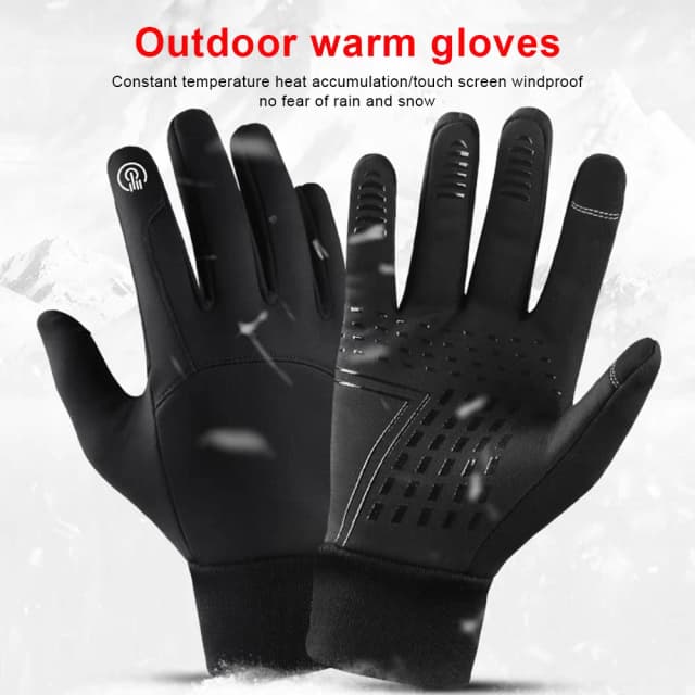 Outono inverno das mulheres dos homens luvas tela de toque à prova dwindproof água à prova vento esportes ao ar livre lã térmica quente correndo luvas de esqui